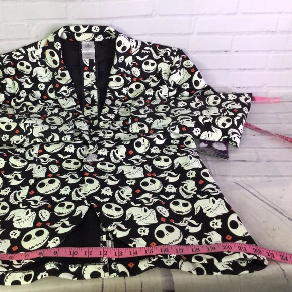 Disney The Nightmare Before Christmas Glow In The Dark Jacket Blazer Men's S/M - Picture 9 of 12